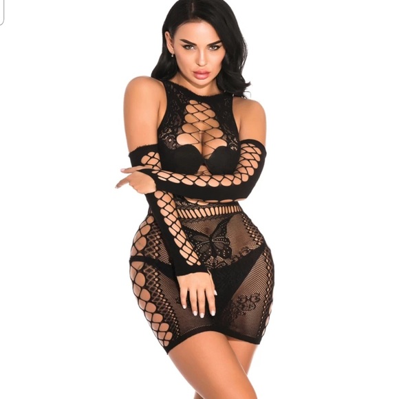 Women Plus Size Babydoll Lingerie Back Crisscross - Picture 2 of 3